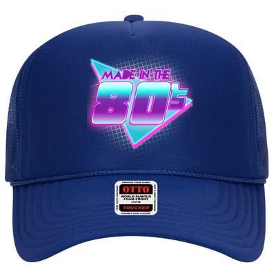 Made In The 80's Cool Retro 1980s High Crown Mesh Back Trucker Hat