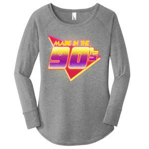 Made In The 90s Retro Women's Perfect Tri Tunic Long Sleeve Shirt