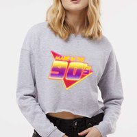 Made In The 90s Retro Cropped Pullover Crew