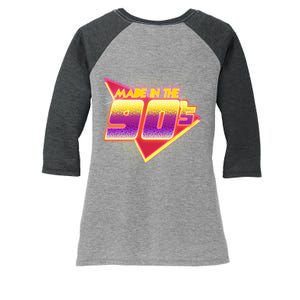 Made In The 90s Retro Women's Tri-Blend 3/4-Sleeve Raglan Shirt