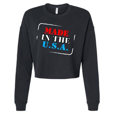 Made In The USA Cropped Pullover Crew