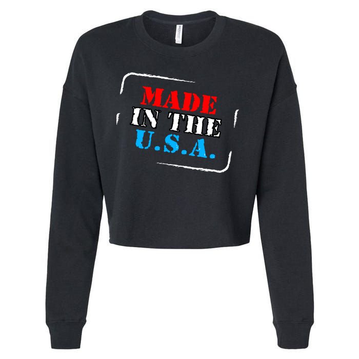 Made In The USA Cropped Pullover Crew