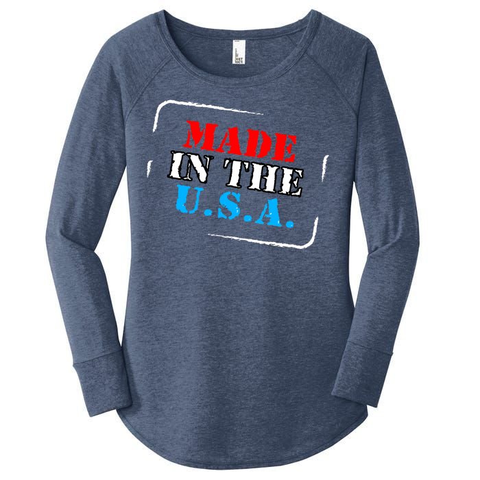 Made In The USA Women's Perfect Tri Tunic Long Sleeve Shirt