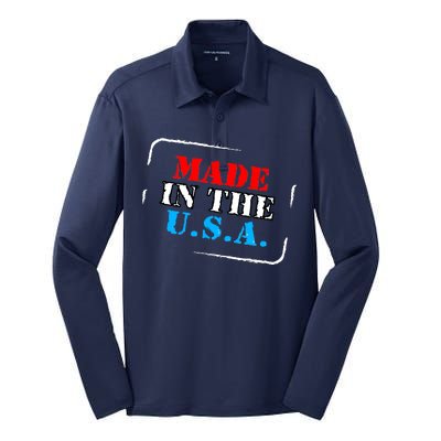 Made In The USA Silk Touch Performance Long Sleeve Polo