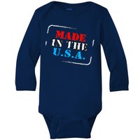 Made In The USA Baby Long Sleeve Bodysuit