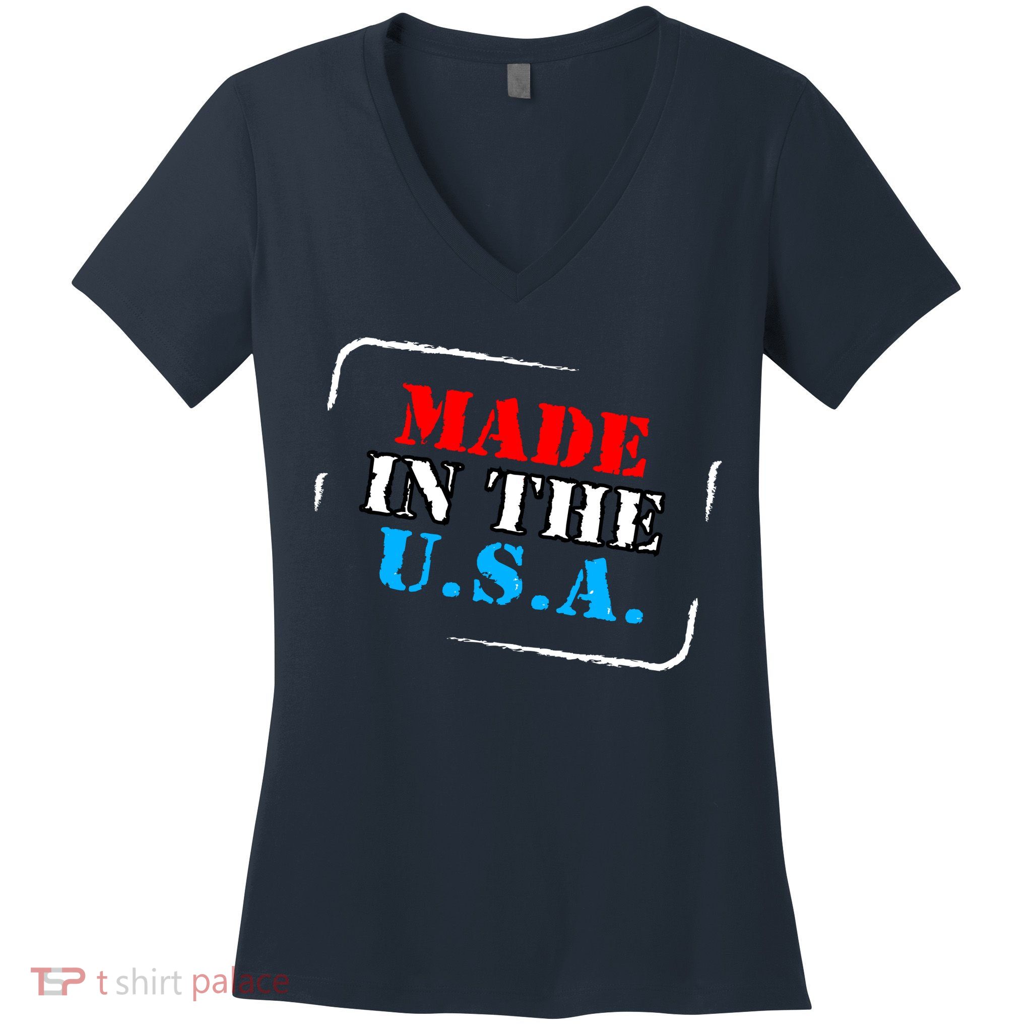 Made In The USA Women's V-Neck T-Shirt