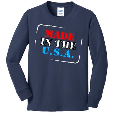 Made In The USA Kids Long Sleeve Shirt