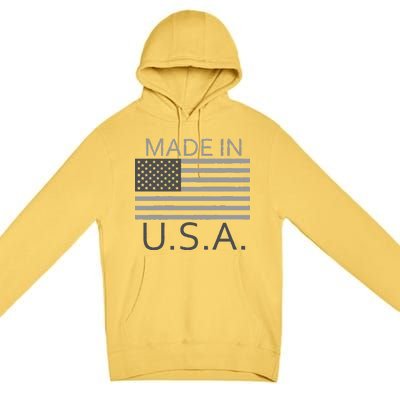 Made In USA Gray Style Premium Pullover Hoodie