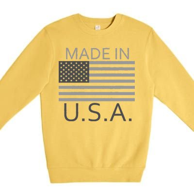 Made In USA Gray Style Premium Crewneck Sweatshirt