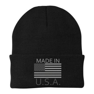 Made In USA Gray Style Knit Cap Winter Beanie