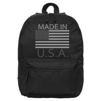 Made In USA Gray Style 16 in Basic Backpack