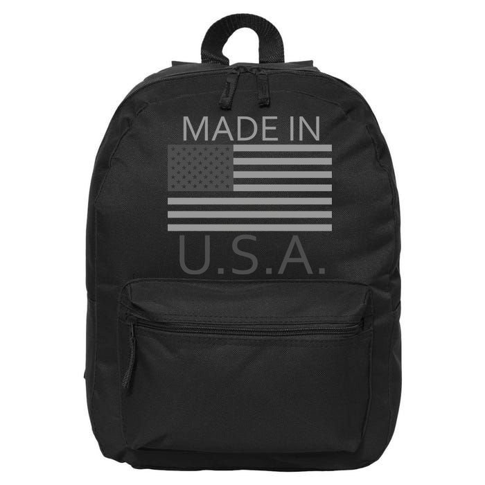 Made In USA Gray Style 16 in Basic Backpack