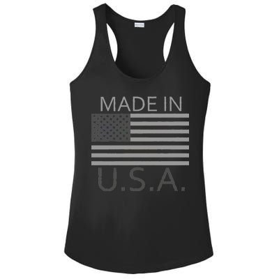 Made In USA Gray Style Ladies PosiCharge Competitor Racerback Tank