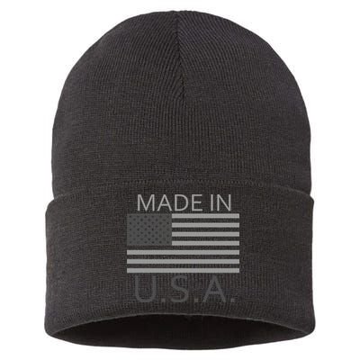 Made In USA Gray Style Sustainable Knit Beanie
