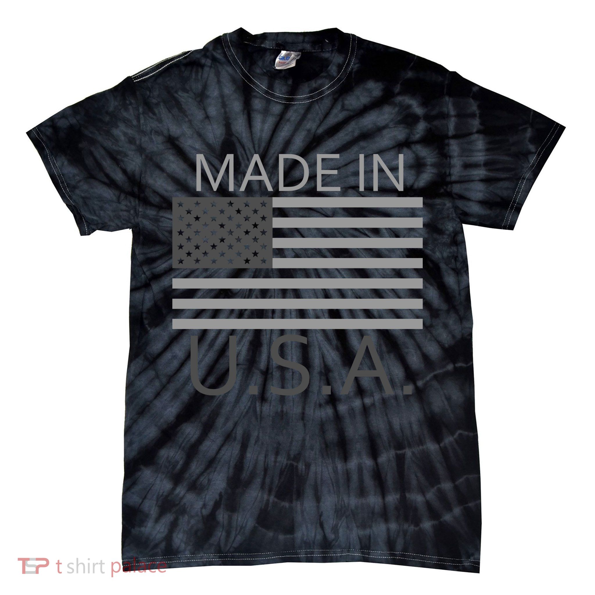 Made In USA Gray Style Tie-Dye T-Shirt