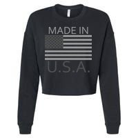 Made In USA Gray Style Cropped Pullover Crew