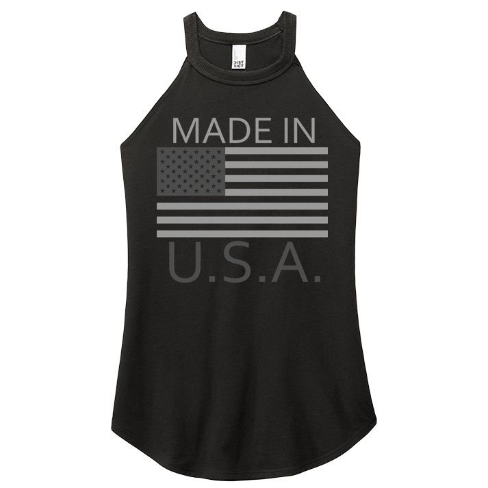 Made In USA Gray Style Women's Perfect Tri Rocker Tank