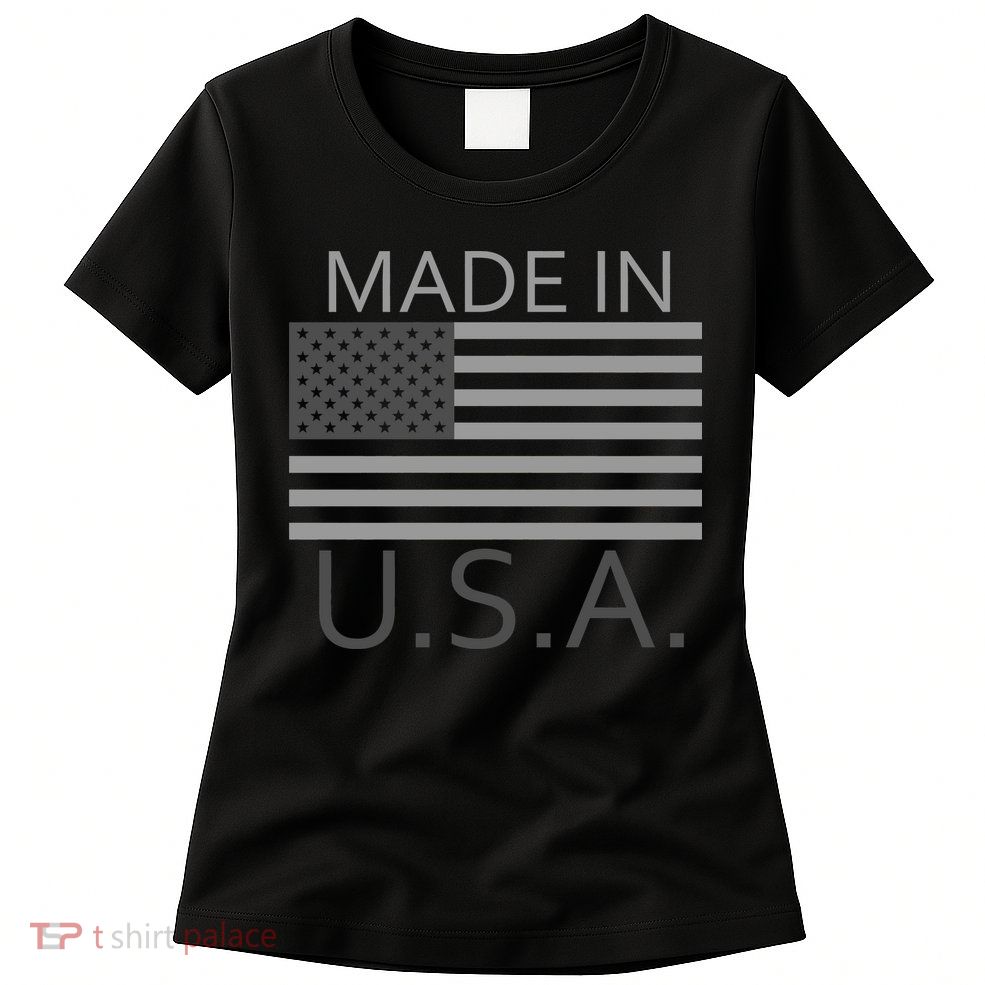 Made In USA Gray Style Womens T-Shirt