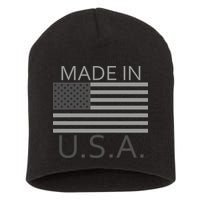 Made In USA Gray Style Short Acrylic Beanie