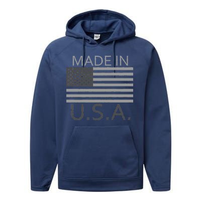 Made In USA Gray Style Performance Fleece Hoodie