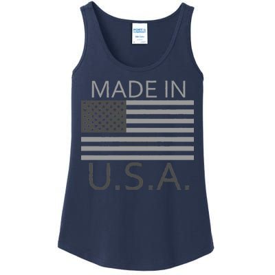 Made In USA Gray Style Ladies Essential Tank