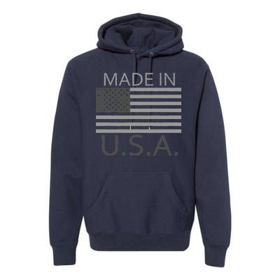 Made In USA Gray Style Premium Hoodie