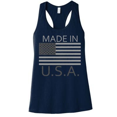 Made In USA Gray Style Women's Racerback Tank