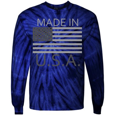 Made In USA Gray Style Tie-Dye Long Sleeve Shirt