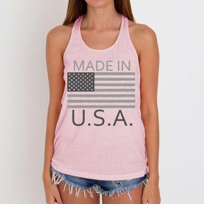 Made In USA Gray Style Women's Knotted Racerback Tank