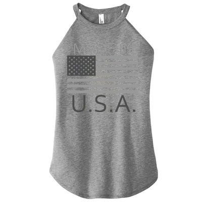 Made In USA Gray Style Women's Perfect Tri Rocker Tank