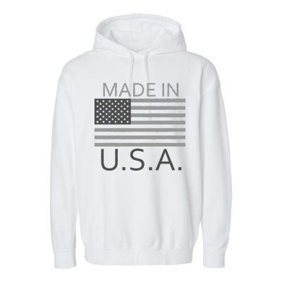 Made In USA Gray Style Garment-Dyed Fleece Hoodie