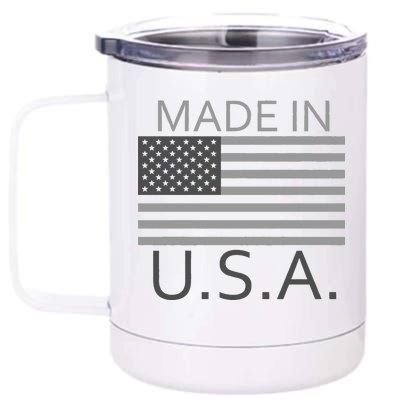 Made In USA Gray Style 12 oz Stainless Steel Tumbler Cup