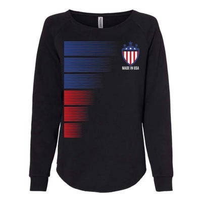 Made In USA Soccer Team Flag Womens California Wash Sweatshirt