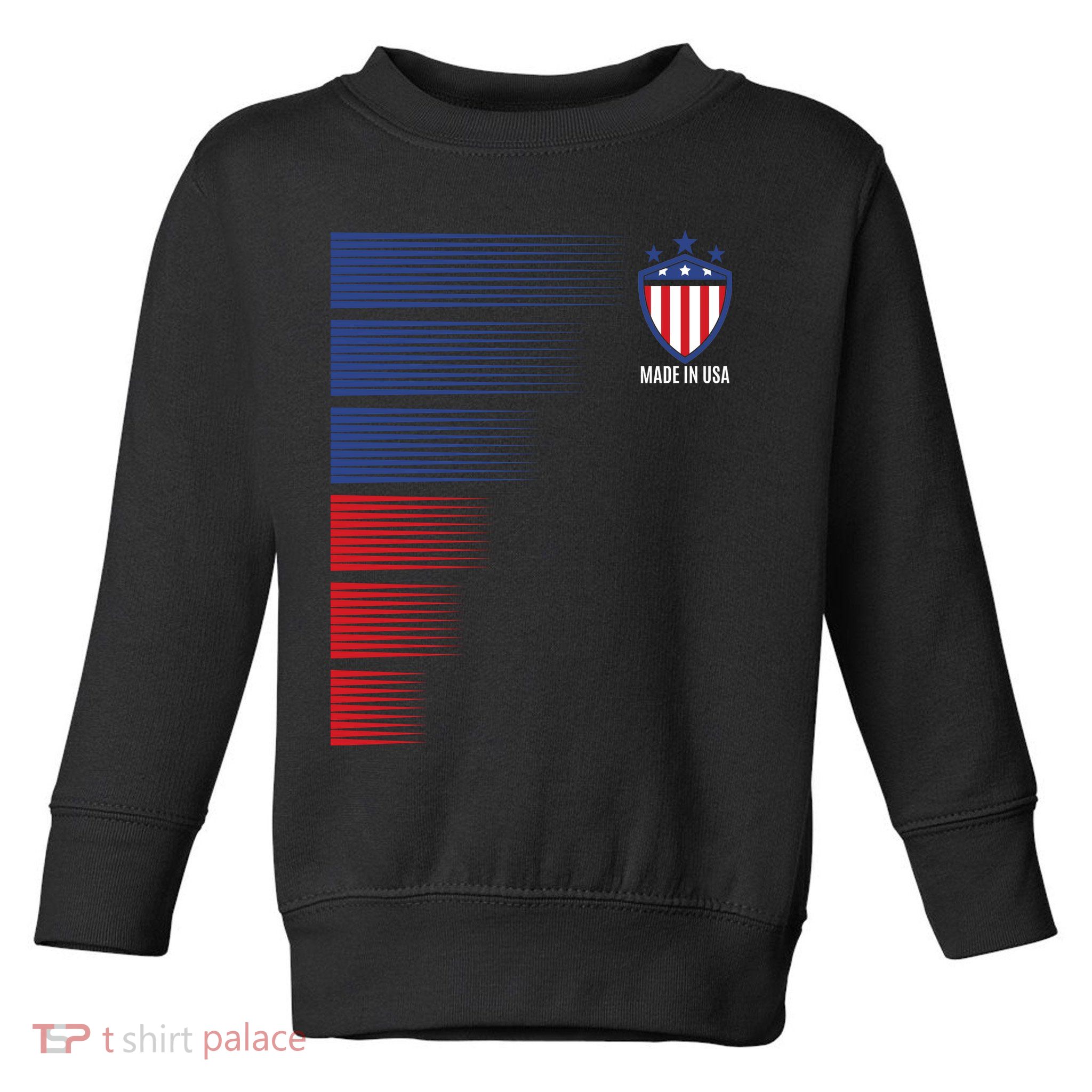 Made In USA Soccer Team Flag Toddler Sweatshirt