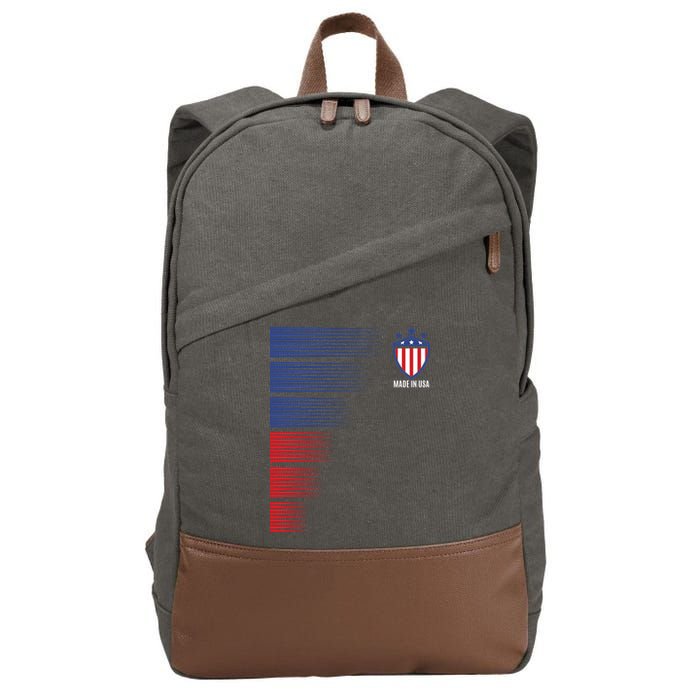 Made In USA Soccer Team Flag Cotton Canvas Backpack