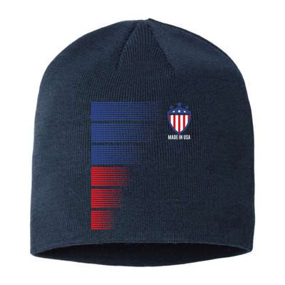 Made In USA Soccer Team Flag Sustainable Beanie