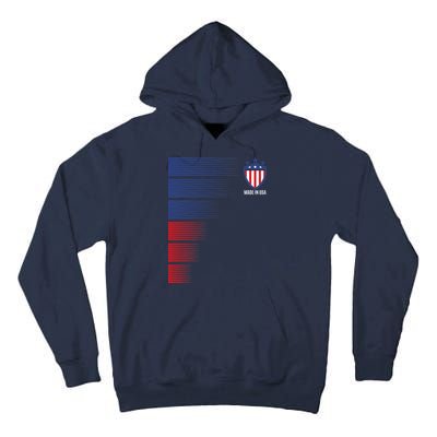 Made In USA Soccer Team Flag Tall Hoodie