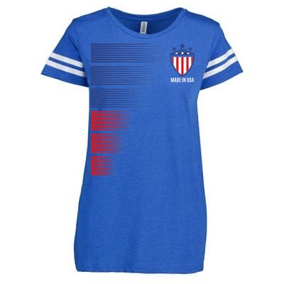 Made In USA Soccer Team Flag Enza Ladies Jersey Football T-Shirt