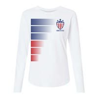 Made In USA Soccer Team Flag Womens Cotton Relaxed Long Sleeve T-Shirt