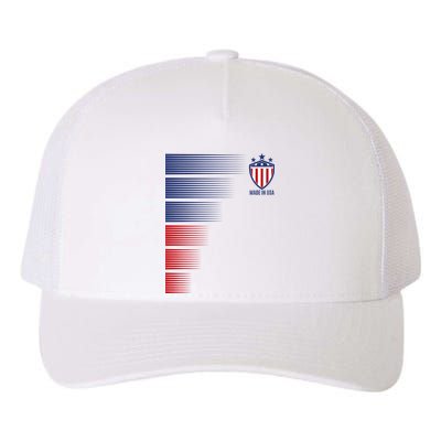 Made In USA Soccer Team Flag Yupoong Adult 5-Panel Trucker Hat