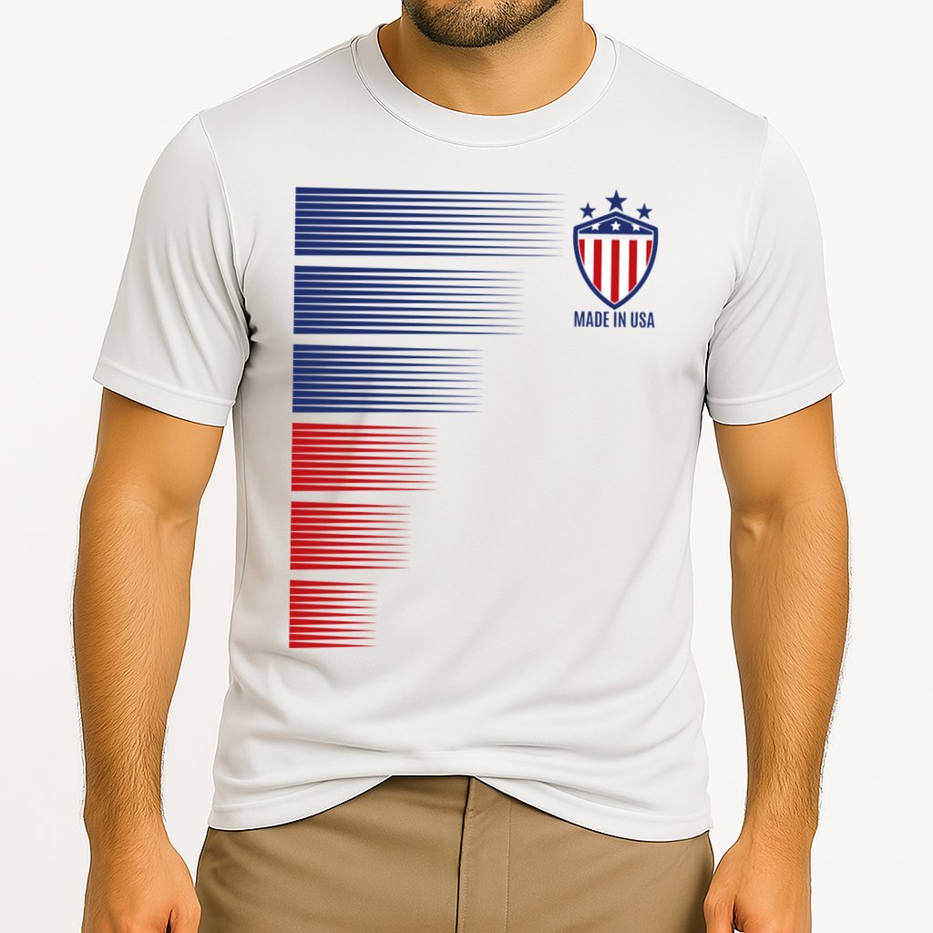 Made In USA Soccer Team Flag Performance Shirt