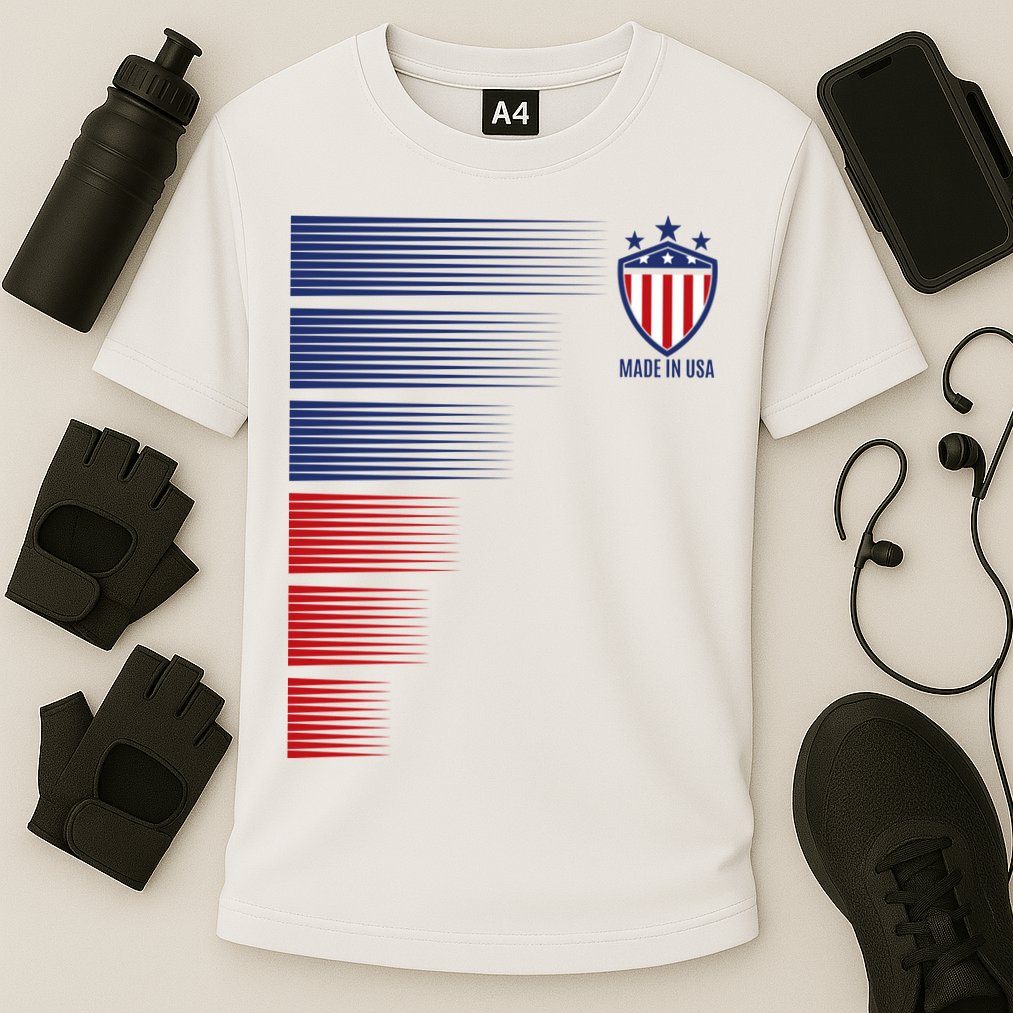 Made In USA Soccer Team Flag Performance Shirt