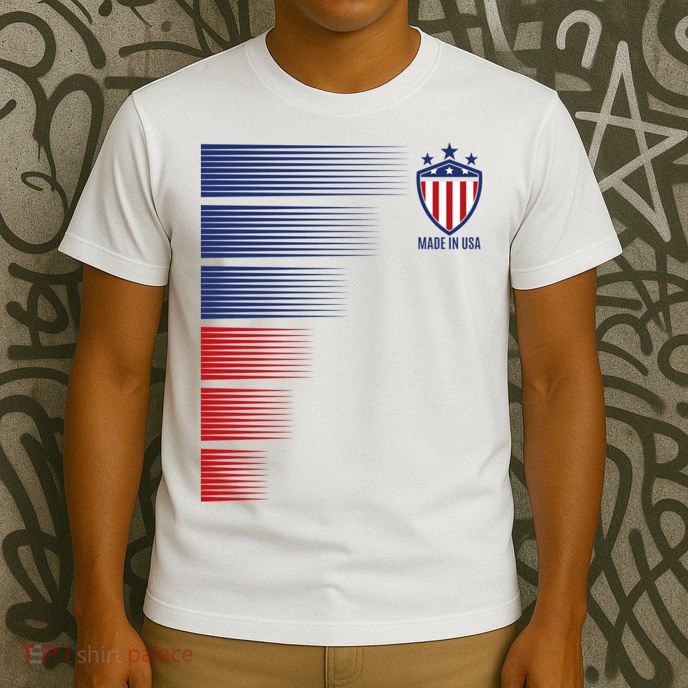 Made In USA Soccer Team Flag T-Shirt