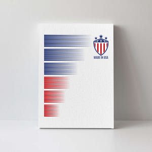 Made In USA Soccer Team Flag Canvas