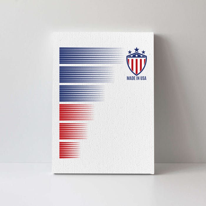 Made In USA Soccer Team Flag Canvas