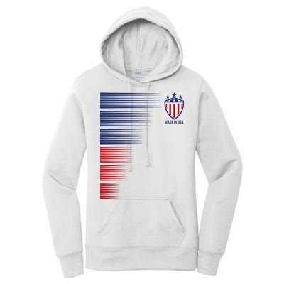 Made In USA Soccer Team Flag Women's Pullover Hoodie