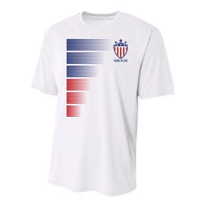 Made In USA Soccer Team Flag Youth Performance Sprint T-Shirt