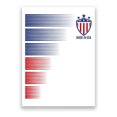 Made In USA Soccer Team Flag Poster