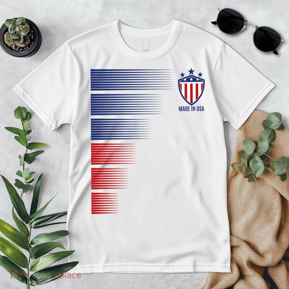 Made In USA Soccer Team Flag Premium T-Shirt
