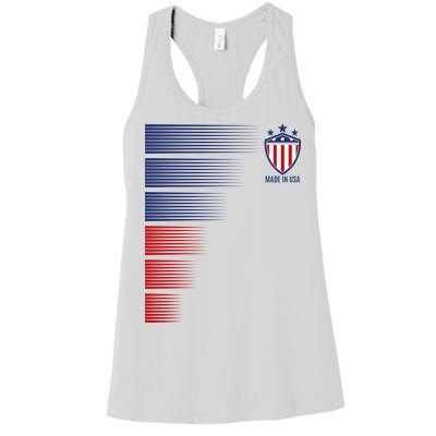 Made In USA Soccer Team Flag Women's Racerback Tank